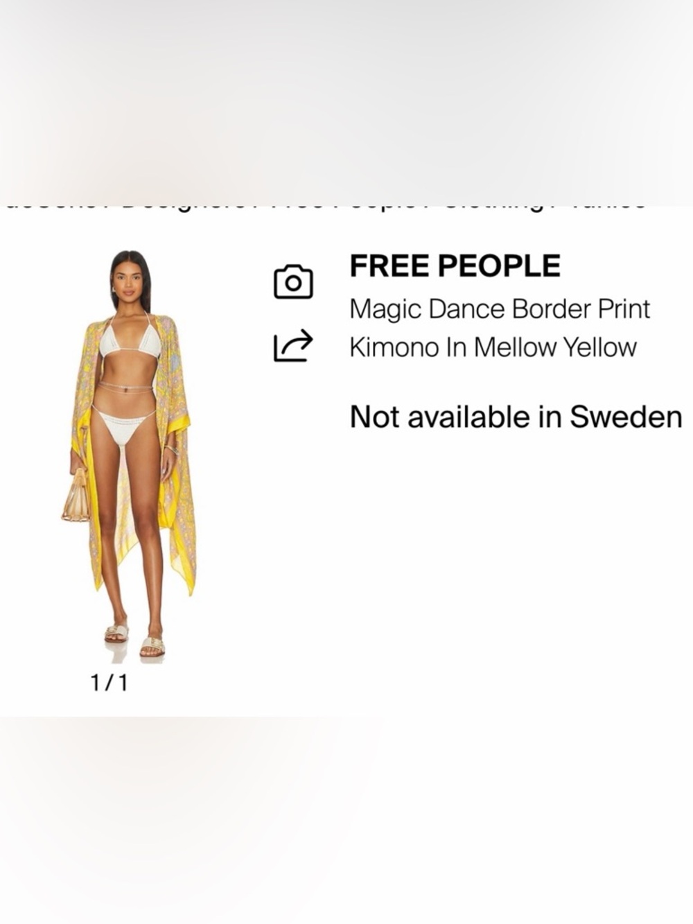 Free People Magic Dance Kimono in Mellow Yello